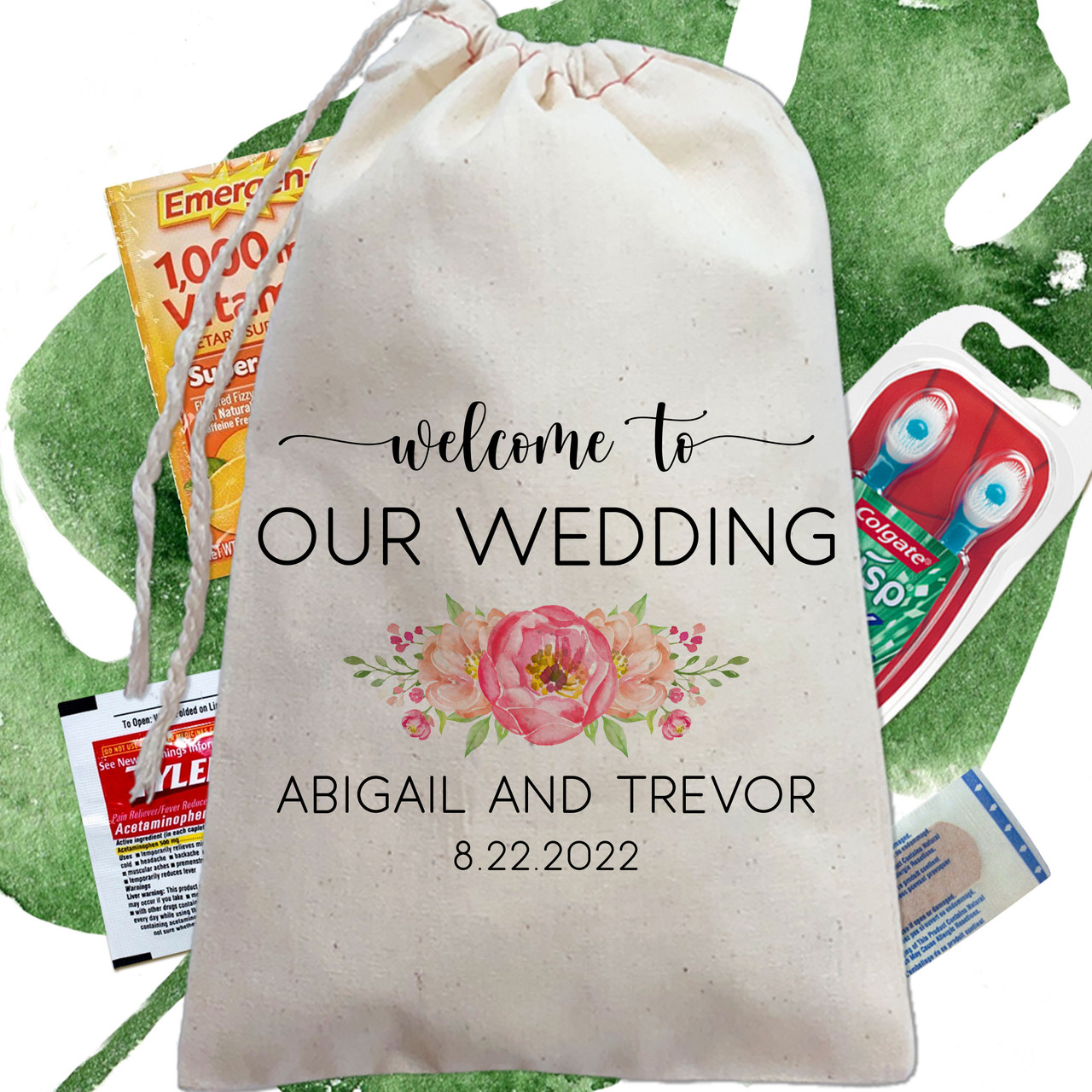 personalized wedding welcome bags