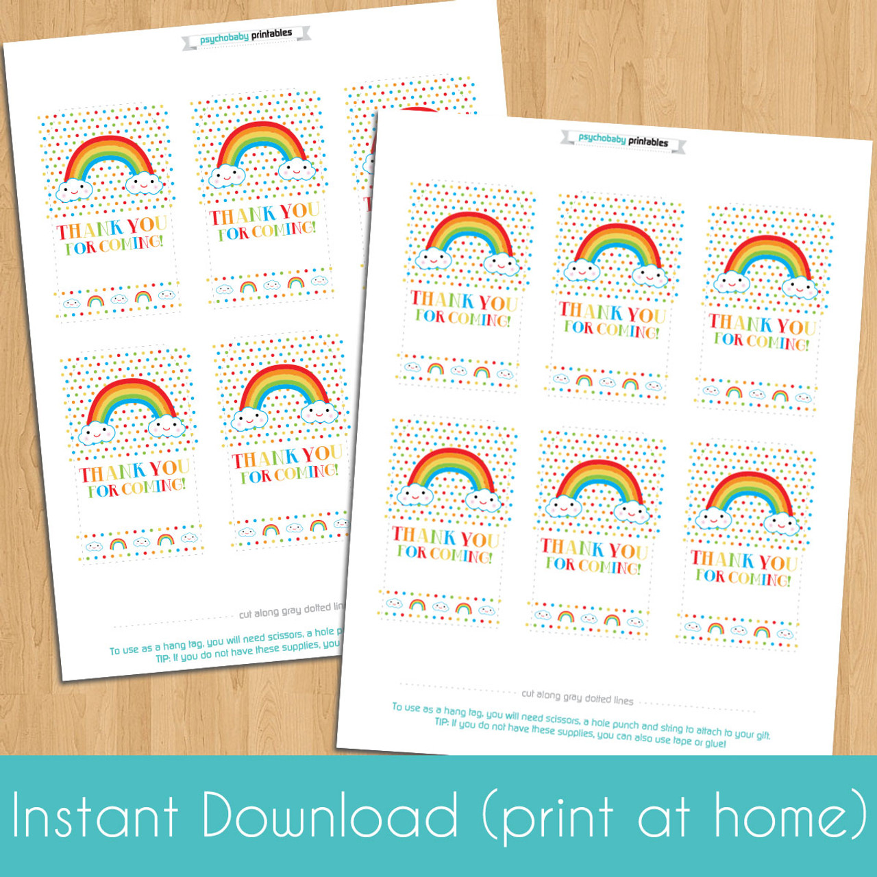 Rainbow Party Favors & Free Printable