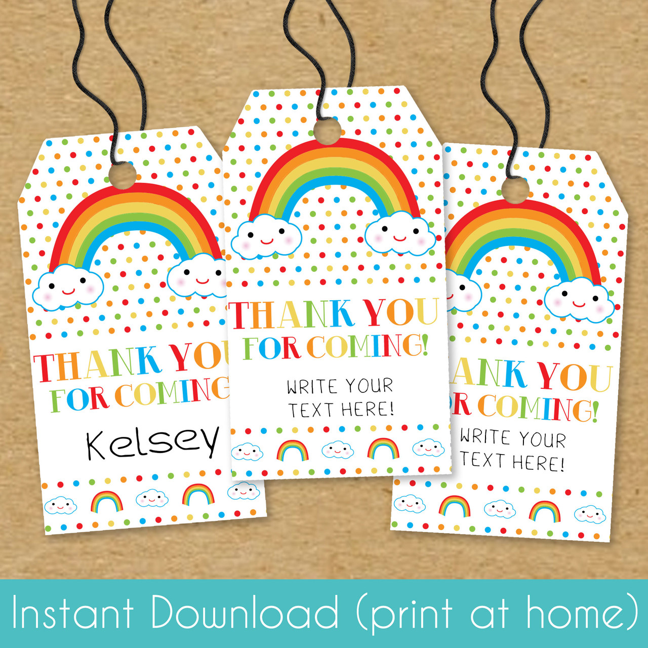 Simple Wedding Thank You Tags, Instant Download, Thank you Gift