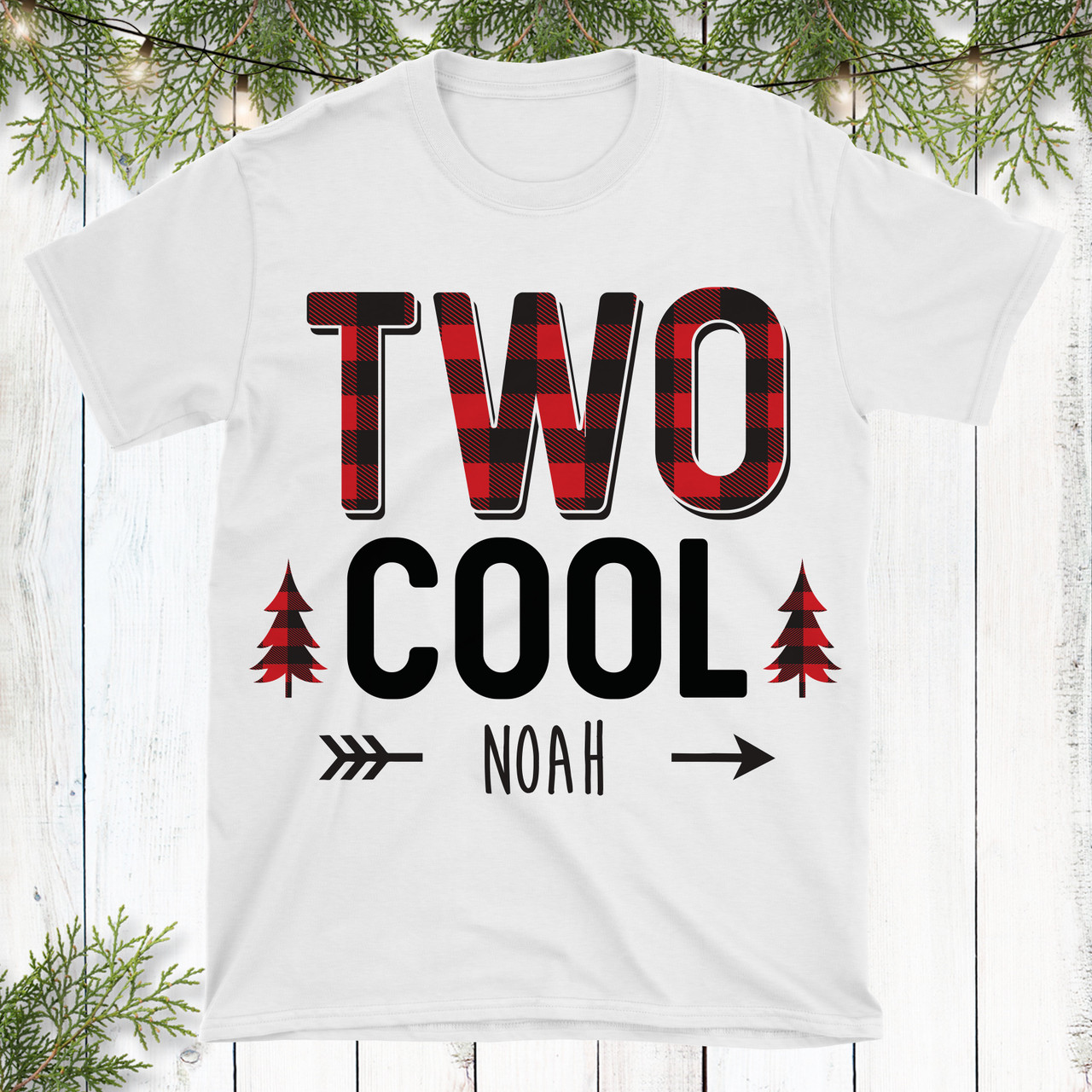 Personalized Plaid Two Cool Birthday T 