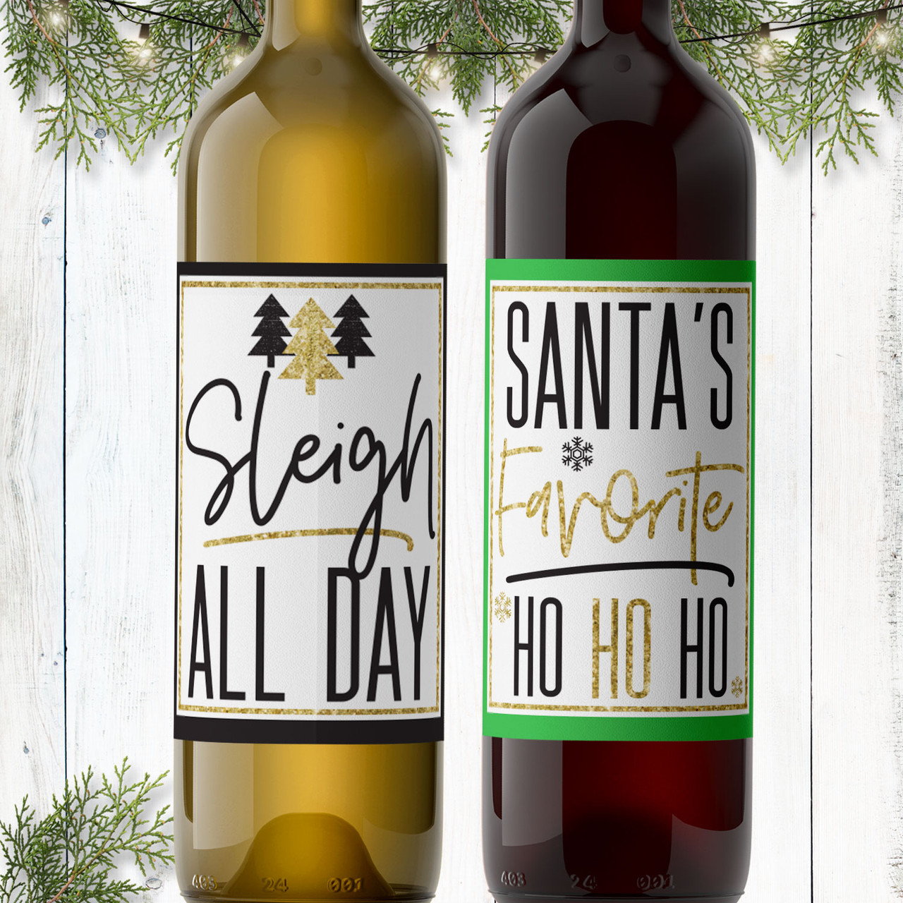 Sleigh All Day Christmas Wine Glass Gift Cute Funny Sayings – Test