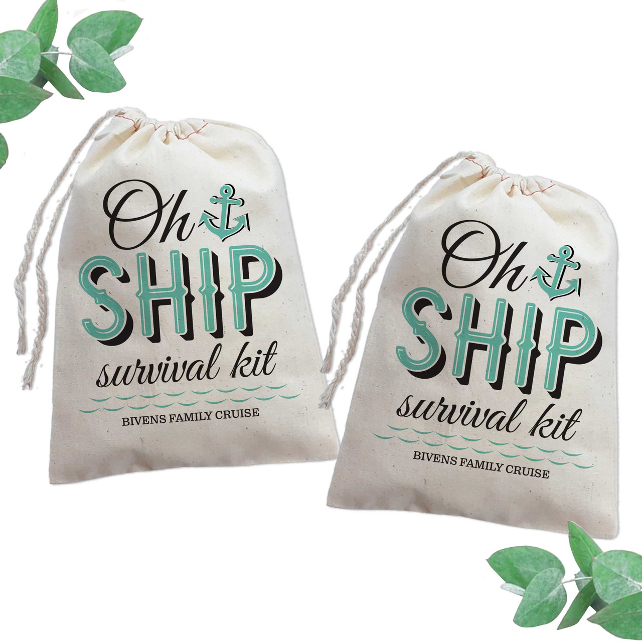 Oh Ship Hangover Survival Kit Bags – Nautical Cruise & Boat Party