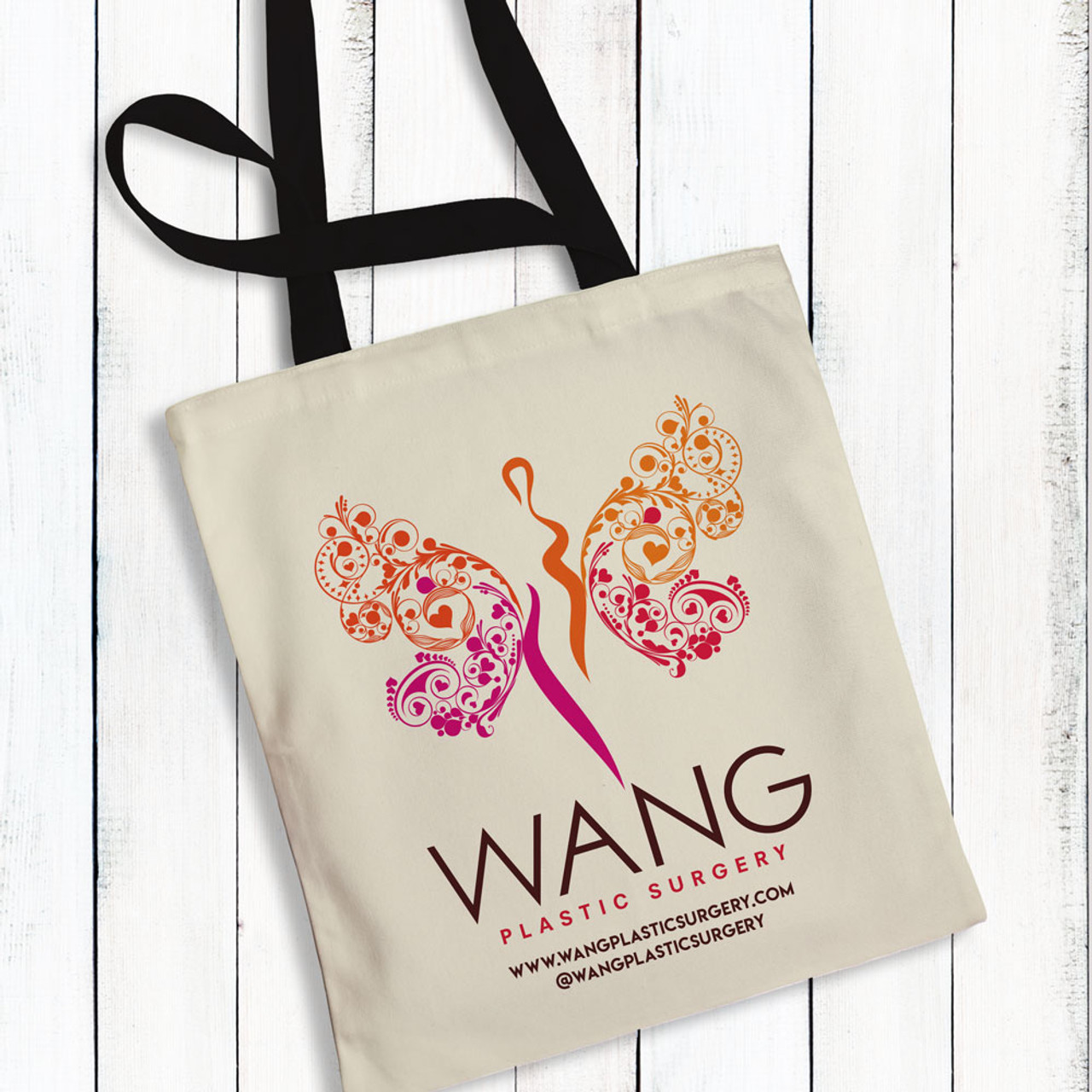 Full color shop tote bag printing