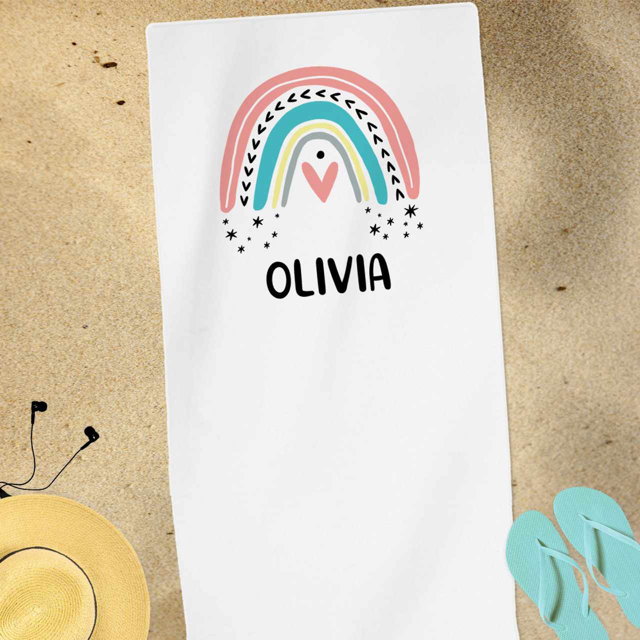 personalized baby beach towel