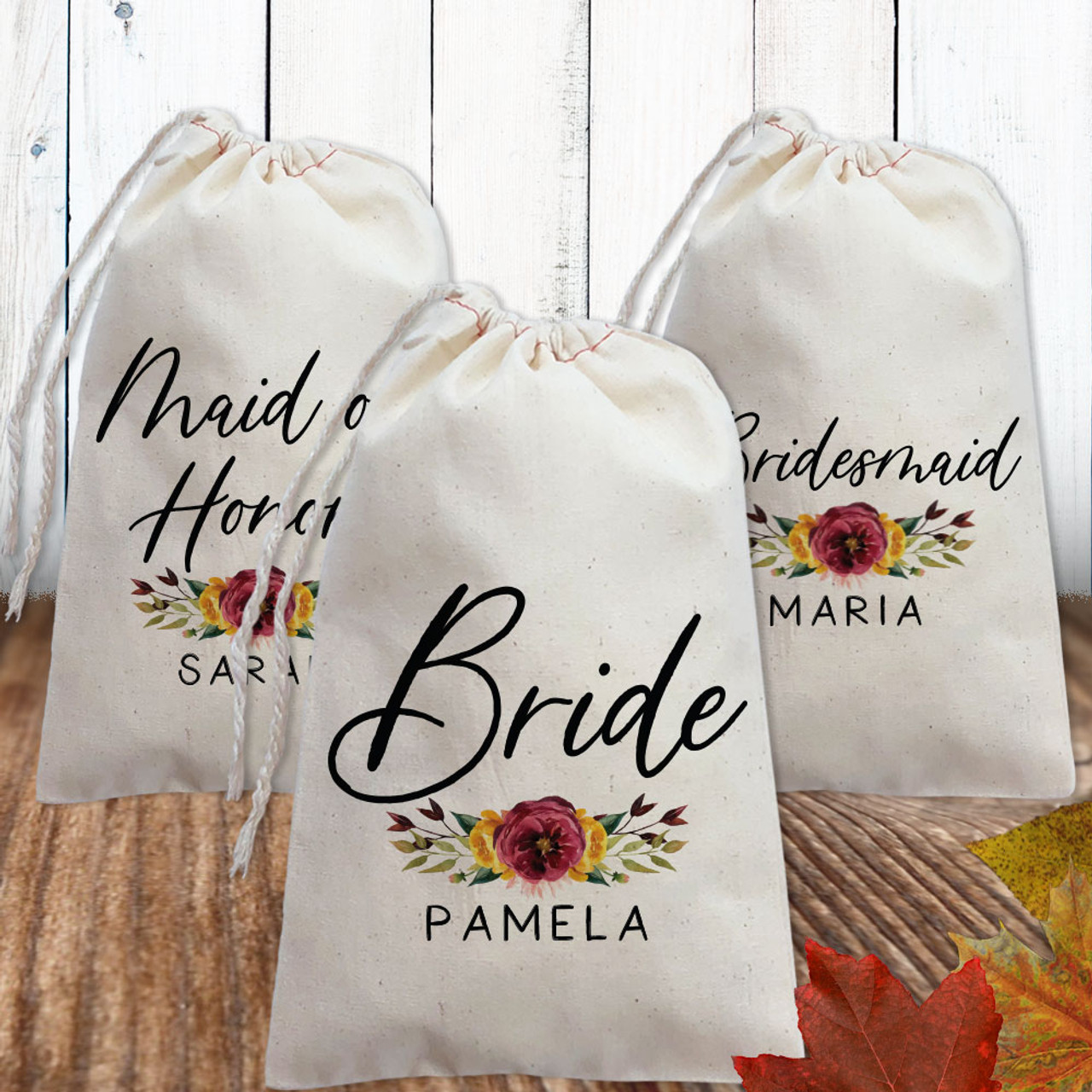 Floral Matron of Honor Wedding Gift Tote Wedding Favor 