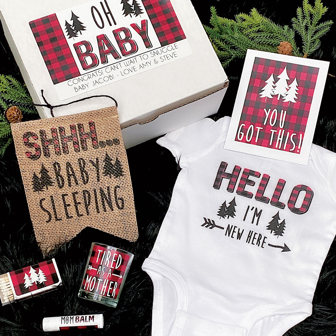 Perfectly Plaid New Parents & Baby Gift Box