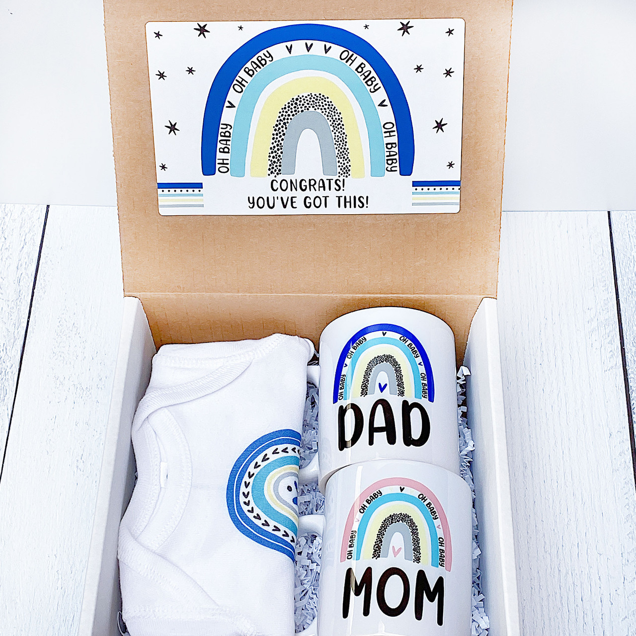Mod Rainbow Baby Girl + New Parents Gift Box