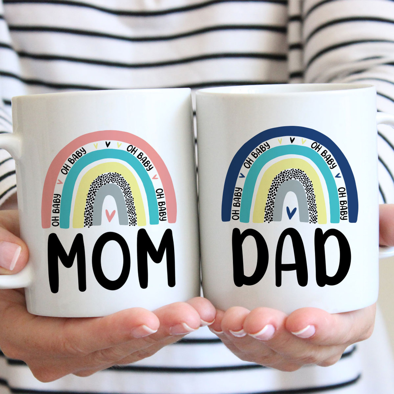 rainbow mama mug - mama gifts- gift for new mom- mommy mugs- girl boy mom-  baby shower gift- mamacita mug- rainbow heart design mug