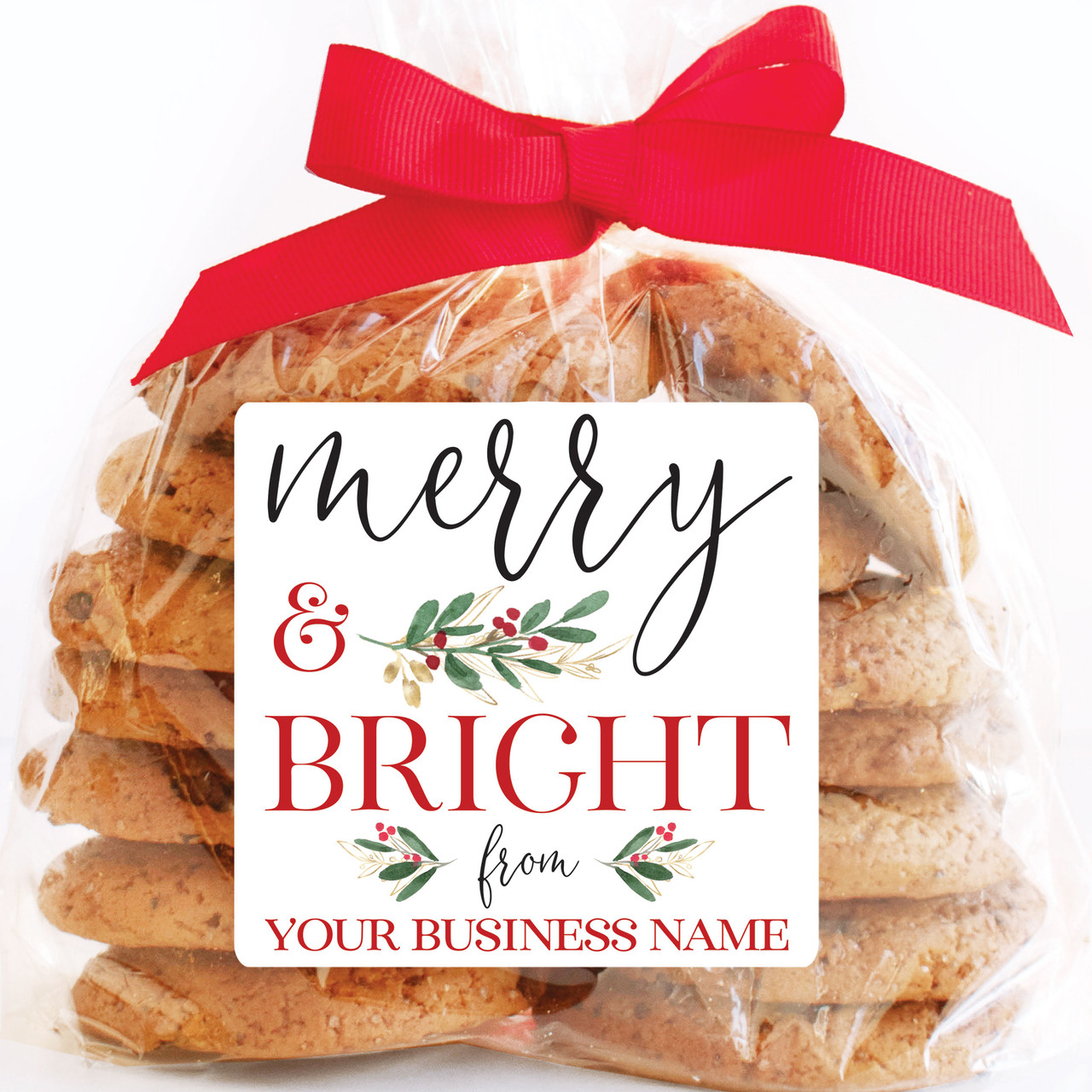 Christmas Address Labels - Set Of 80 Vintage Holly Greenery Stickers For Holiday Mail