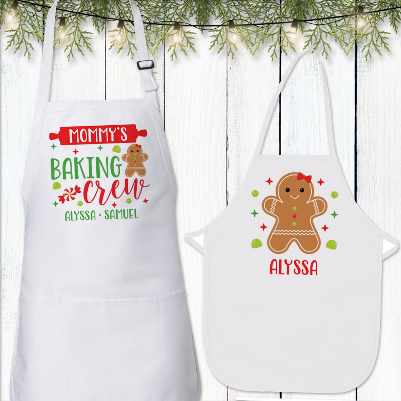 Personalised Mother And Child Apron Set By Forever After