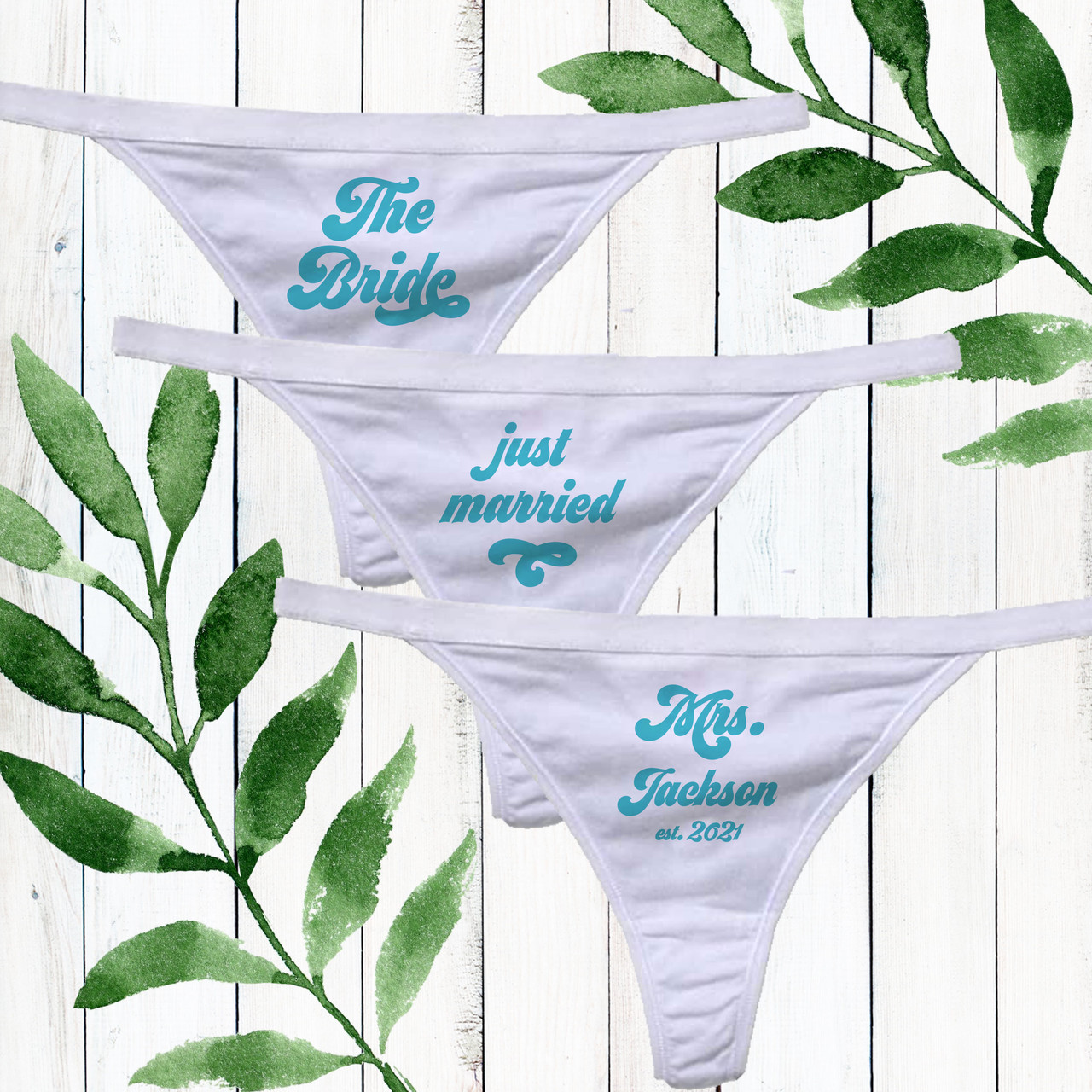 Personalized Bride Panties - Custom Bride Panties - Bridal