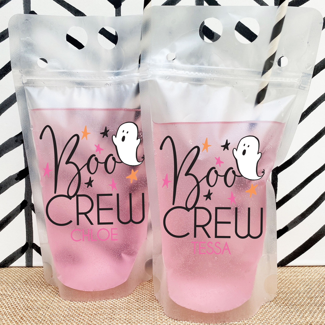 Halloween Drink Pouches Reusable Drink Pouches Halloween Party