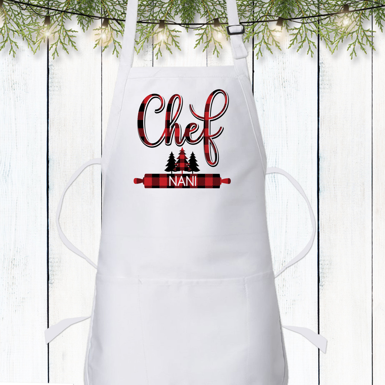 Custom Name Kitchen Apron, Lettering Chef Apron, Customisable Cooking Apron  for Men or for Women, Personalized Kitchen Gifts for Chef Cook 
