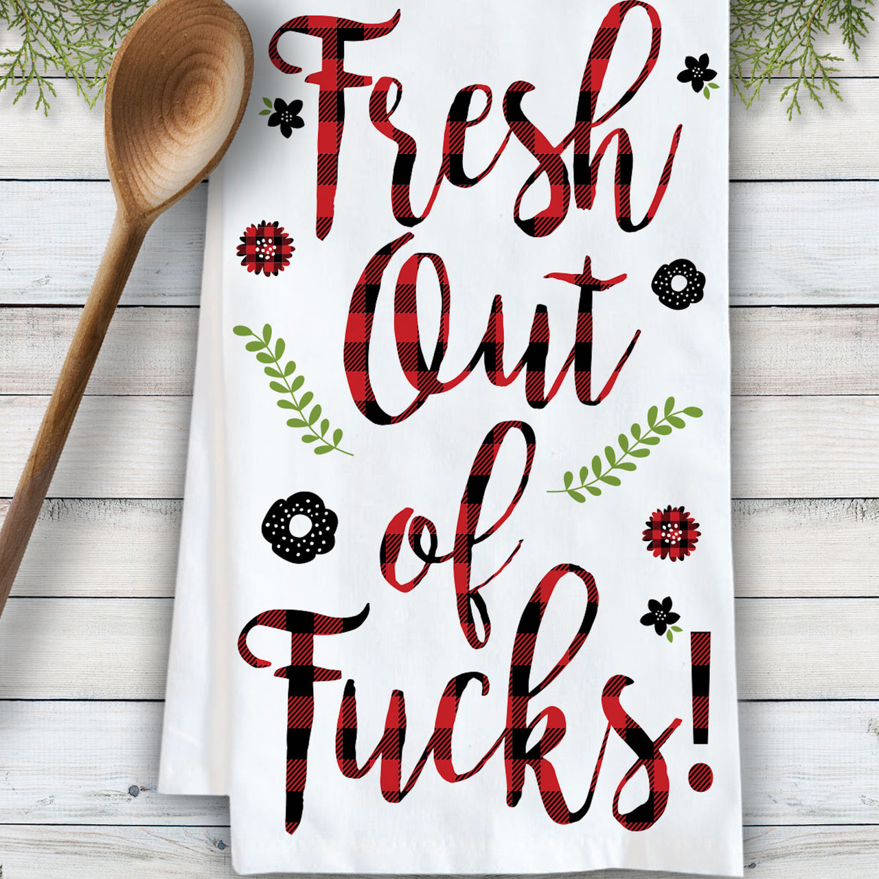 https://cdn11.bigcommerce.com/s-5grzuu6/images/stencil/1280x1280/products/5809/42795/Fresh-Out-of-Fucks-Plaid-Kitchen-Tea_Towel__61005.1632813900.jpg?c=2