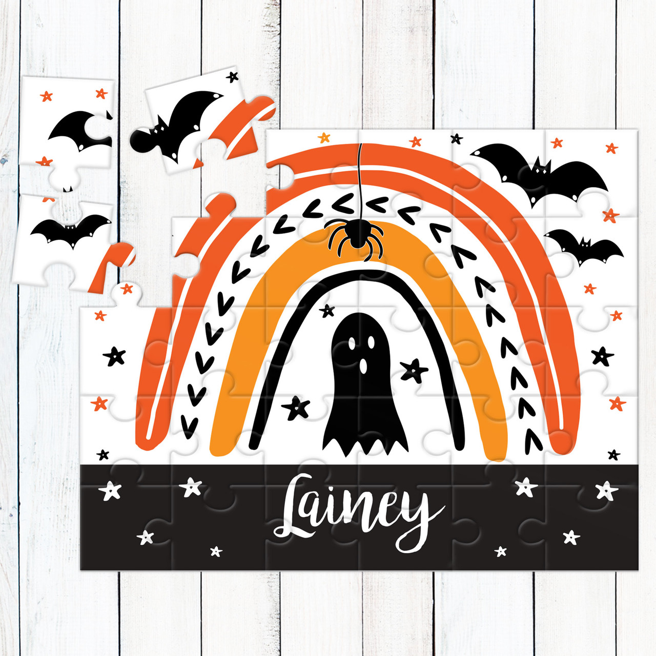 Mod Halloween Rainbow Custom Puzzle