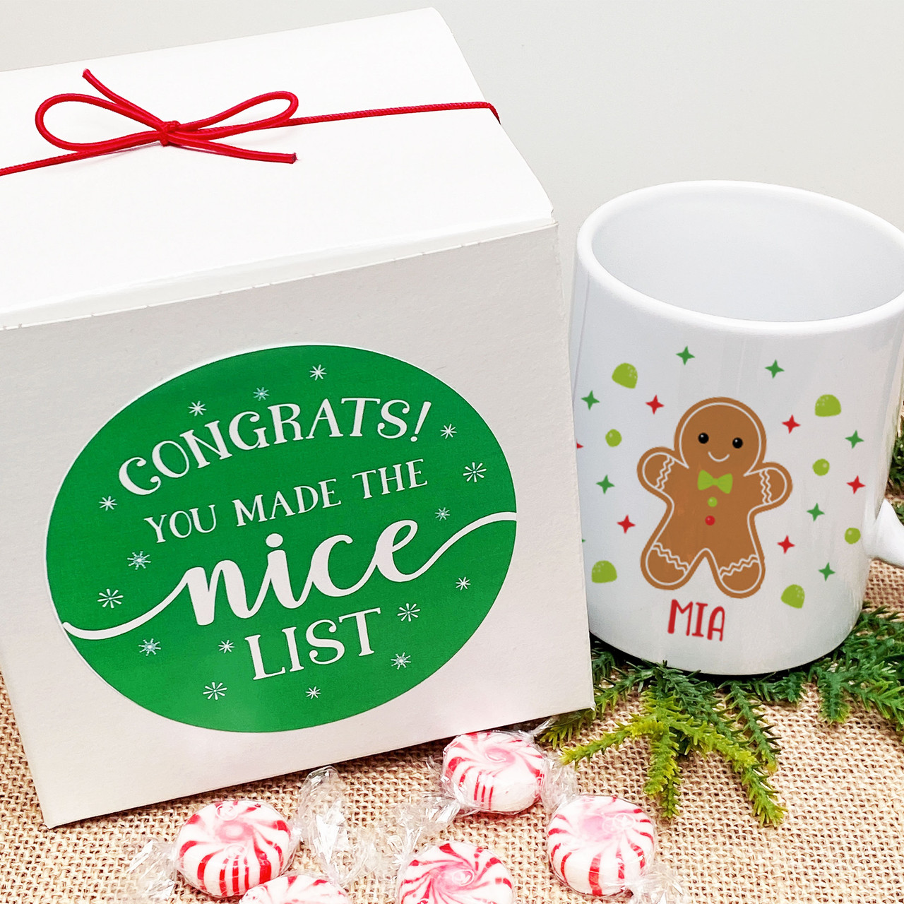 Gingerbread Cookie Personalized Christmas Mugs