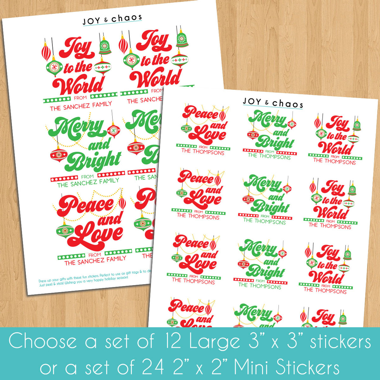 Retro Christmas Printable Gift Tags