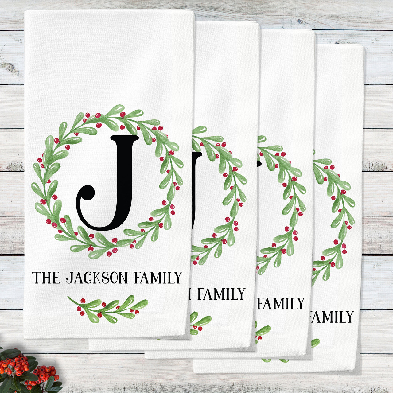 Elegant Thanksgiving Dinner Napkin Custom Personalized 