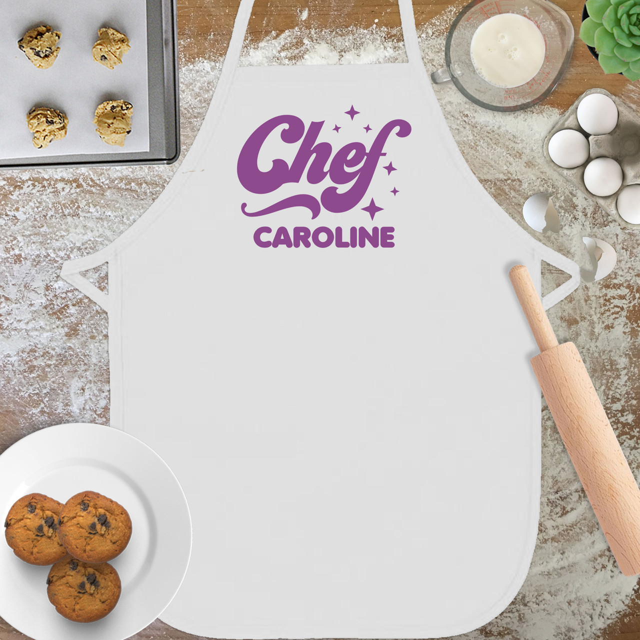 Funny Apron and Chef Hat Set Dude With the Food Chef Wear for 