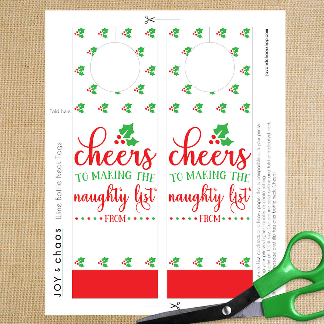 Cheers to the Naughty List Digital Download – Route 50 Blanks