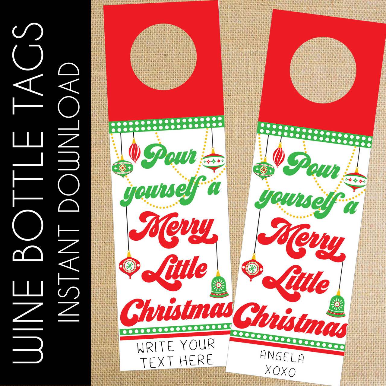 Retro Christmas Printable Wine Tags (Instant Download) retro-christmas-printable-wine-tags-instant-download