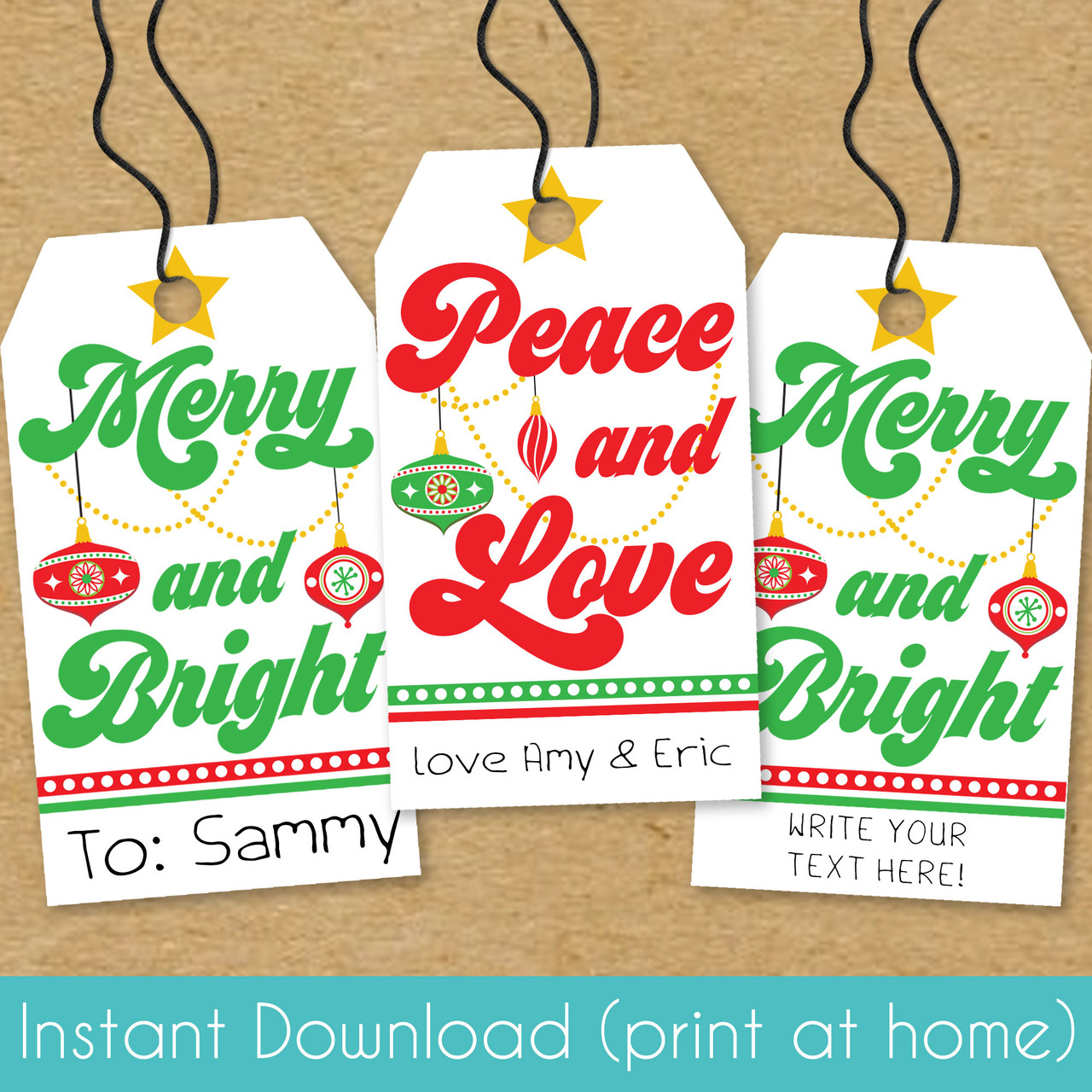 Festive Christmas Gift Tags and Decor Ideas