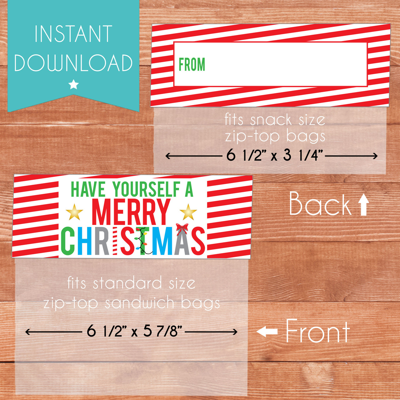 Merry Christmas Stripe Printable Bag Toppers (Instant Download) merry-christmas-stripe-printable-bag-toppers-instant-download