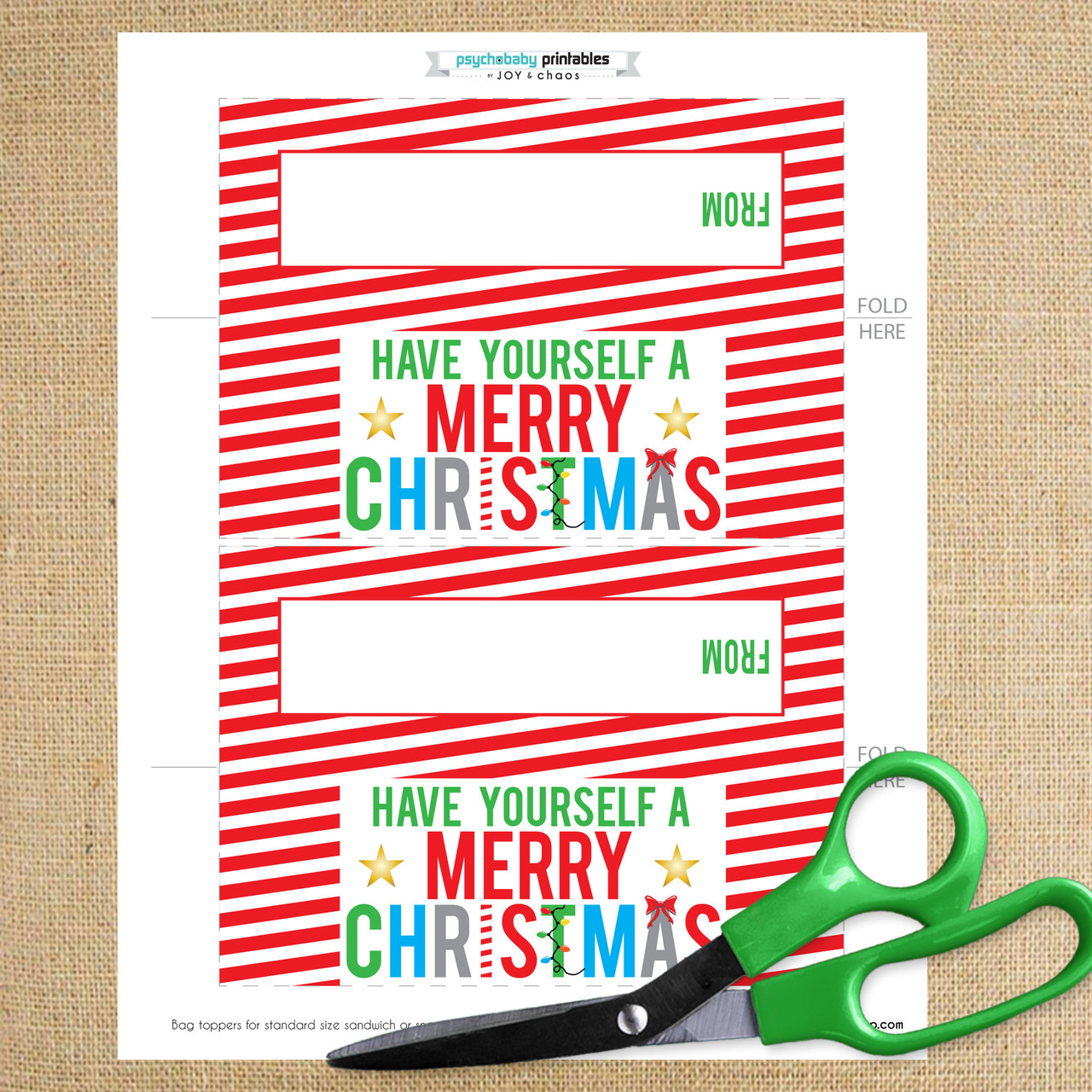 Merry Christmas Stripe Printable Bag Toppers (Instant Download) merry-christmas-stripe-printable-bag-toppers-instant-download