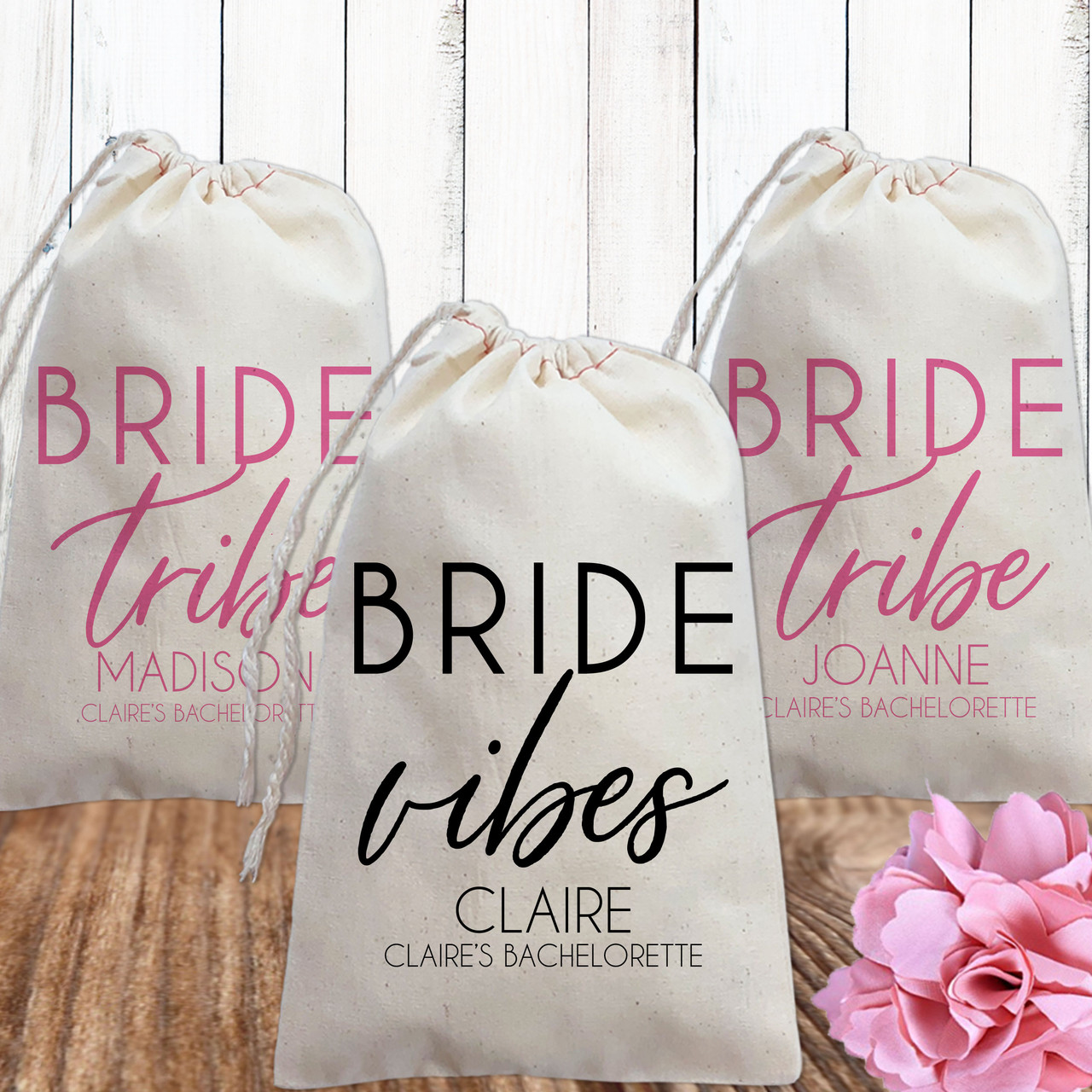 Modern Bride Vibes + Tribe Custom Favor Bags