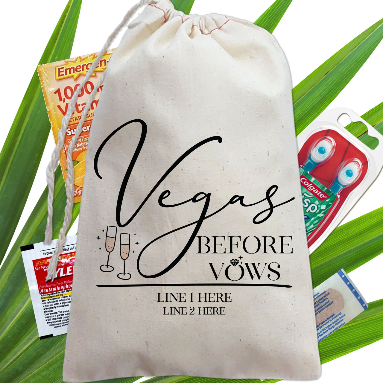 Vegas Before Vows Bachelorette Party Favor Bags