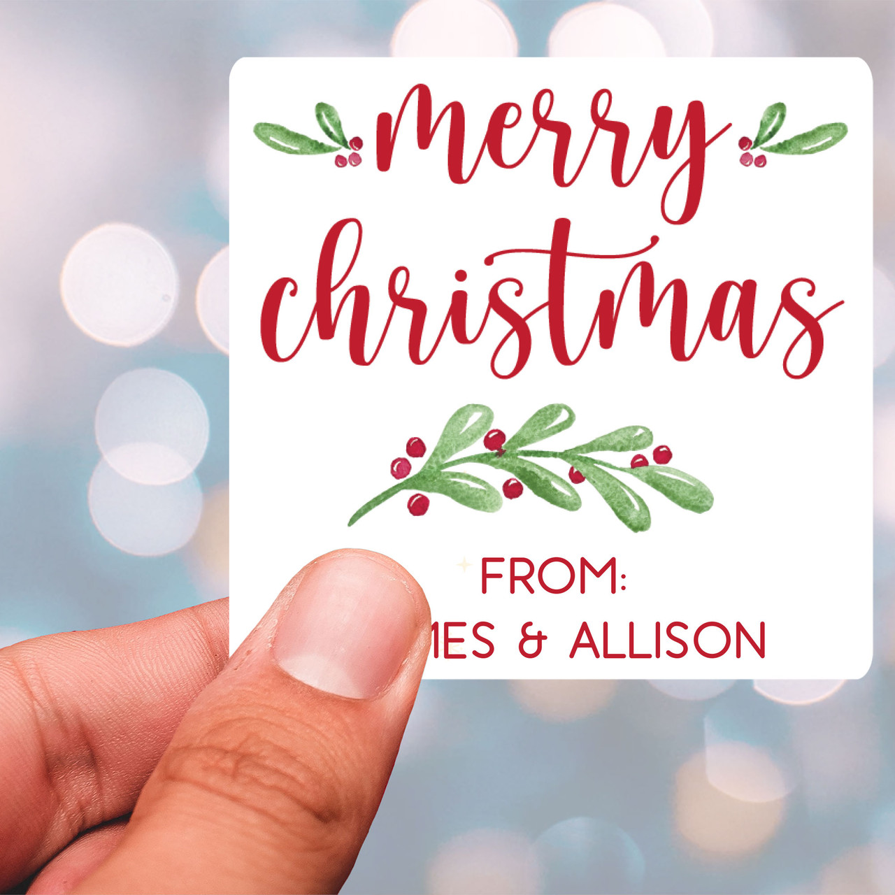 Personalized Christmas Gift Stickers