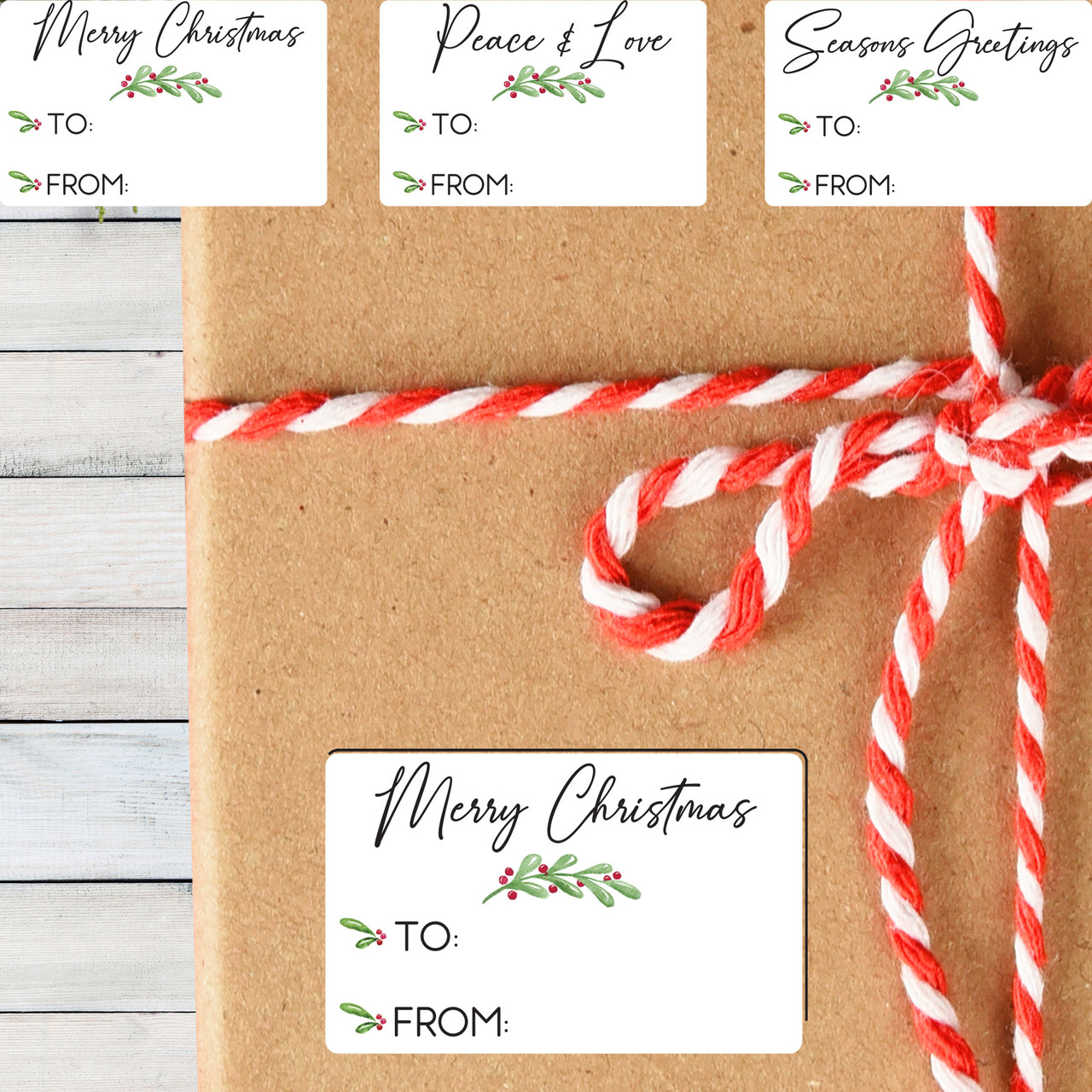 Seasons Greetings Christmas Gift Labels