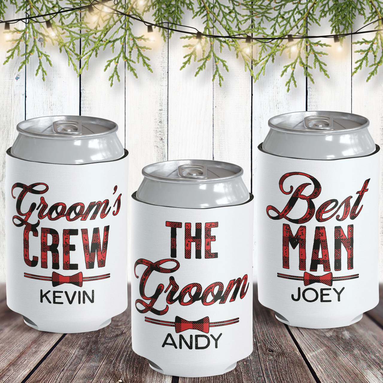 Groomsmen Custom Metal Can Cooler