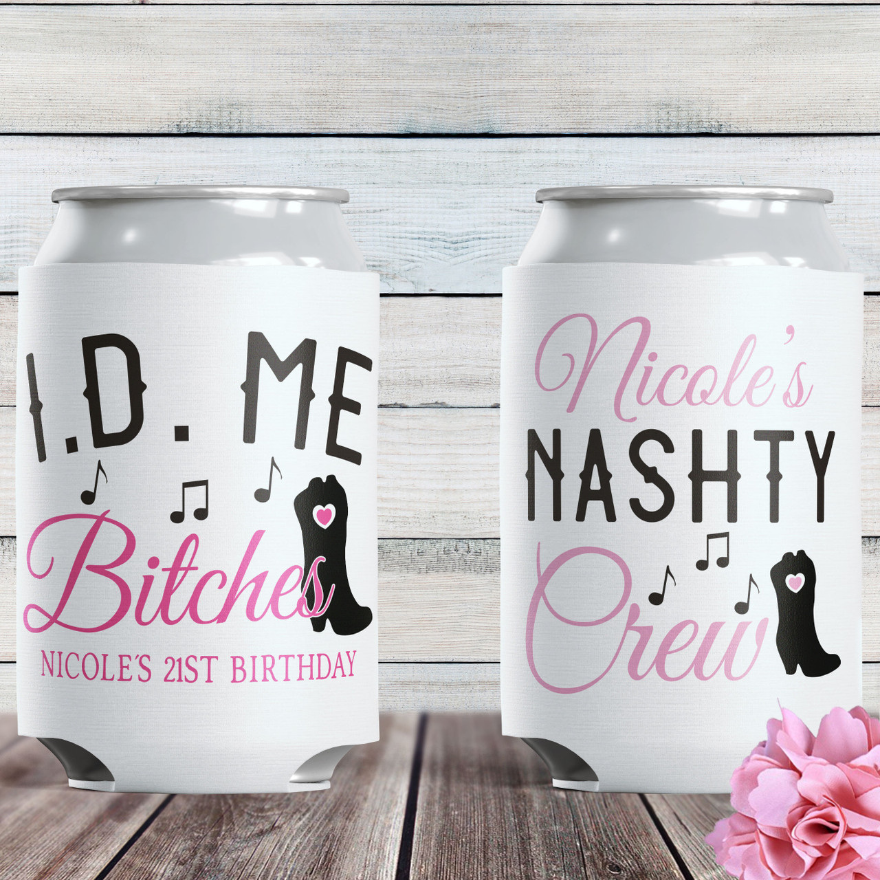 21st Birthday Party Favors For Women Personalized 21st Birthday If Lost  12-Pack Personalized Can Coolie Drink Coolers Coolies Pink