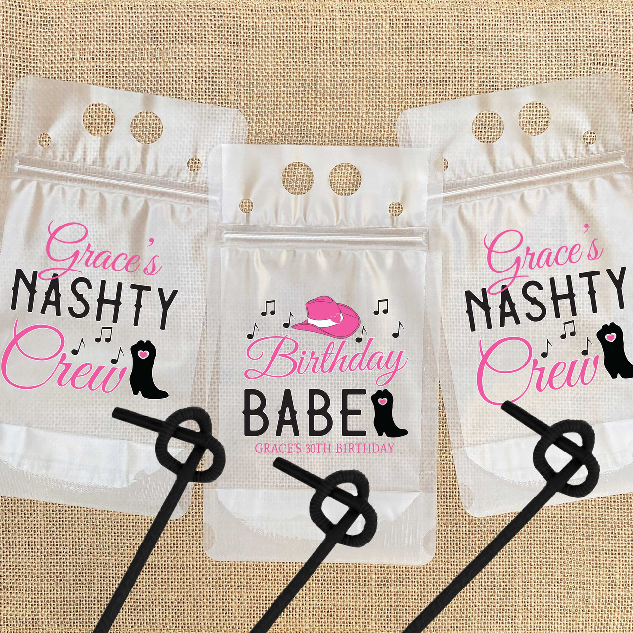 Bach & Boujee Bachelorette Party Drink Pouch