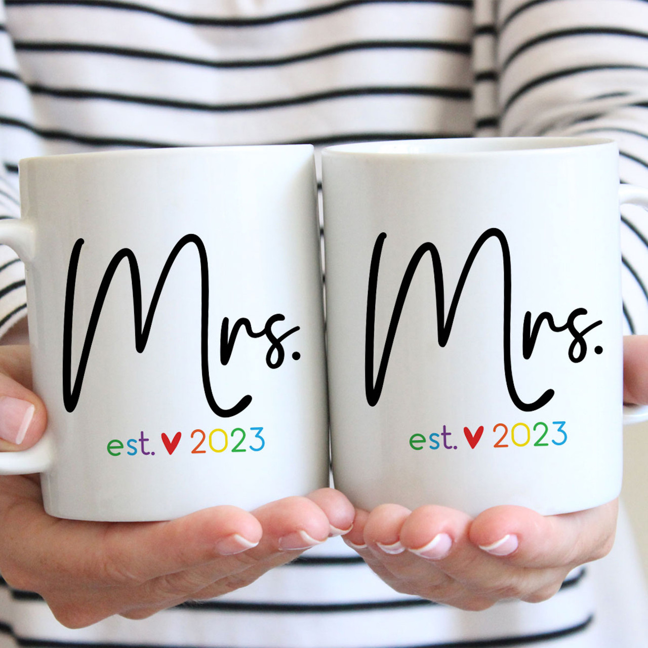 Personalized Mr. and Mrs. Set, Gifts for the Couple, Custom