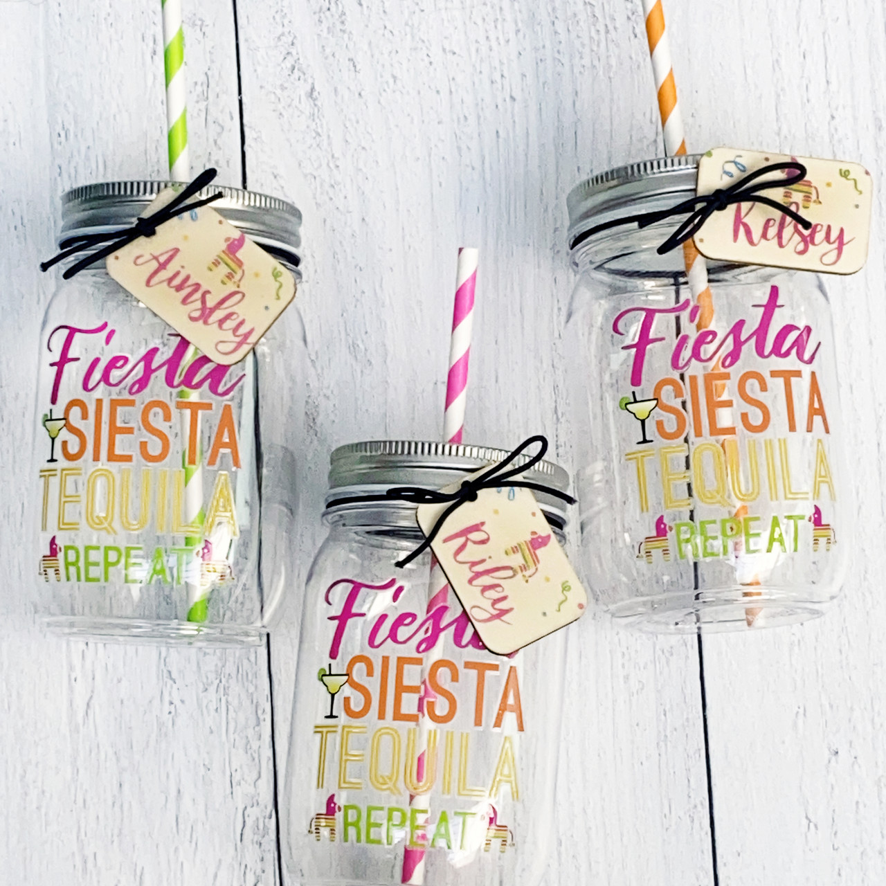 Plastic Mason Jar Cups With Lid and Straw 