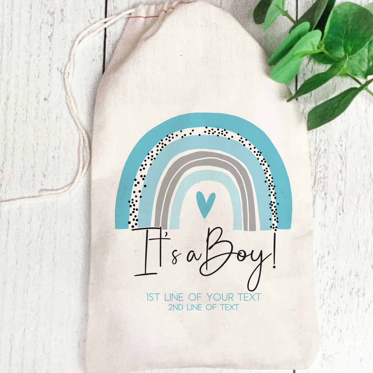 It's A Boy Boho Rainbow Baby Shower Favor Bags