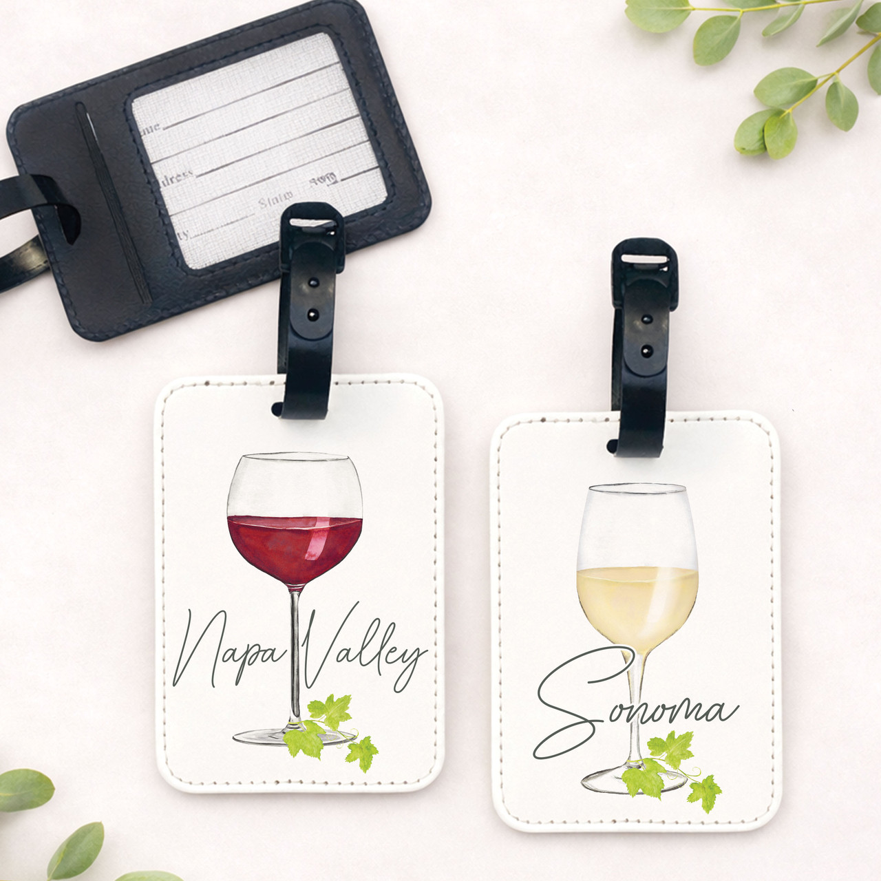 Wine Personalized Luggage Tag  Vineyard Travel Tag for Bachelorette &  Girls Trips