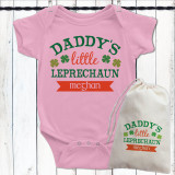 Little Leprechaun Baby Shirt Pink