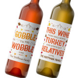 Personalized Thanksgiving Wine Labels