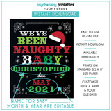 Printable Personalized Christmas Baby Announcement Poster (Editable - Instant Download!)