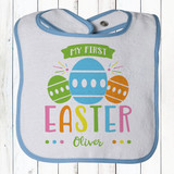 My First Easter Bib for Boys - Personalized Easter Outfit for Newborn Baby Boy - Baby's 1st Easter Gifts