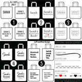 Design Your Own: Left Aligned Text Custom Tote Bags