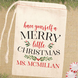 Holly Personalized Merry Little Christmas Favor Bags