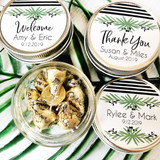 Personalized Wedding Favor Stickers: Lovely Leaf Greenery