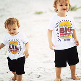 Personalized Yummy Burger Big Brother and Little Brother Shirts - Matching Boys T-Shirts for Big Bro and Lil Bro - Kids Cheeseburger Tee Sibling Outfits