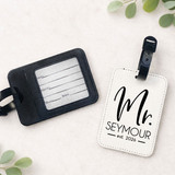 Modern Mr. and Mrs. Luggage Tags