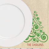Boho Christmas Tree Personalized Linen Placemats Boho Christmas Tree Personalized Linen Placemats