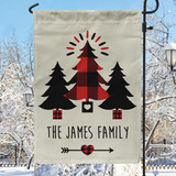 Perfectly Plaid Trees Faux Linen Garden Flag Perfectly Plaid Trees Faux Linen Garden Flag